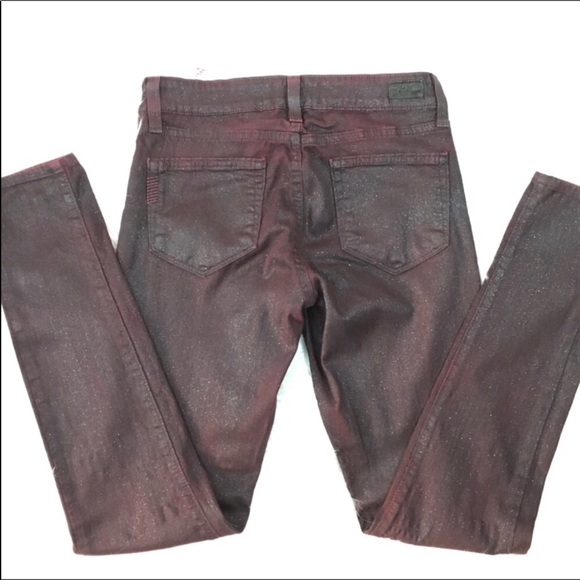 PAIGE JEANS BURGUNDY VERDUGO ULTRA SKINNY  SZ 26 - Picture 7 of 7